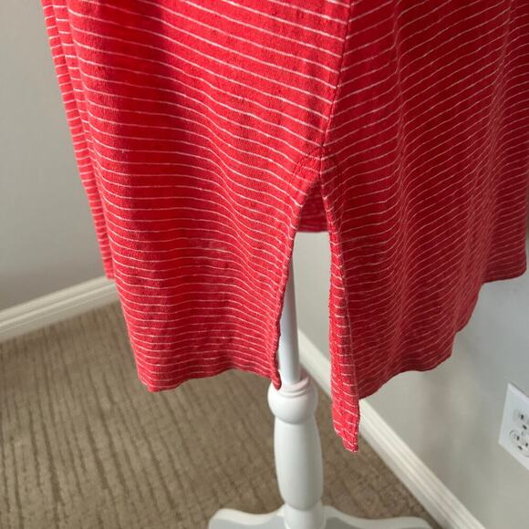 Eileen Fisher 100% organic linen striped pullover tunic top size L - Picture 4 of 8